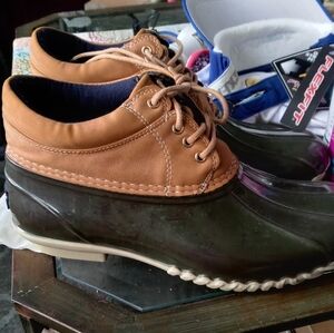 Tommy Hilfiger Waterproof Casey Duck Ankle boots Forest.green w brown leather 9